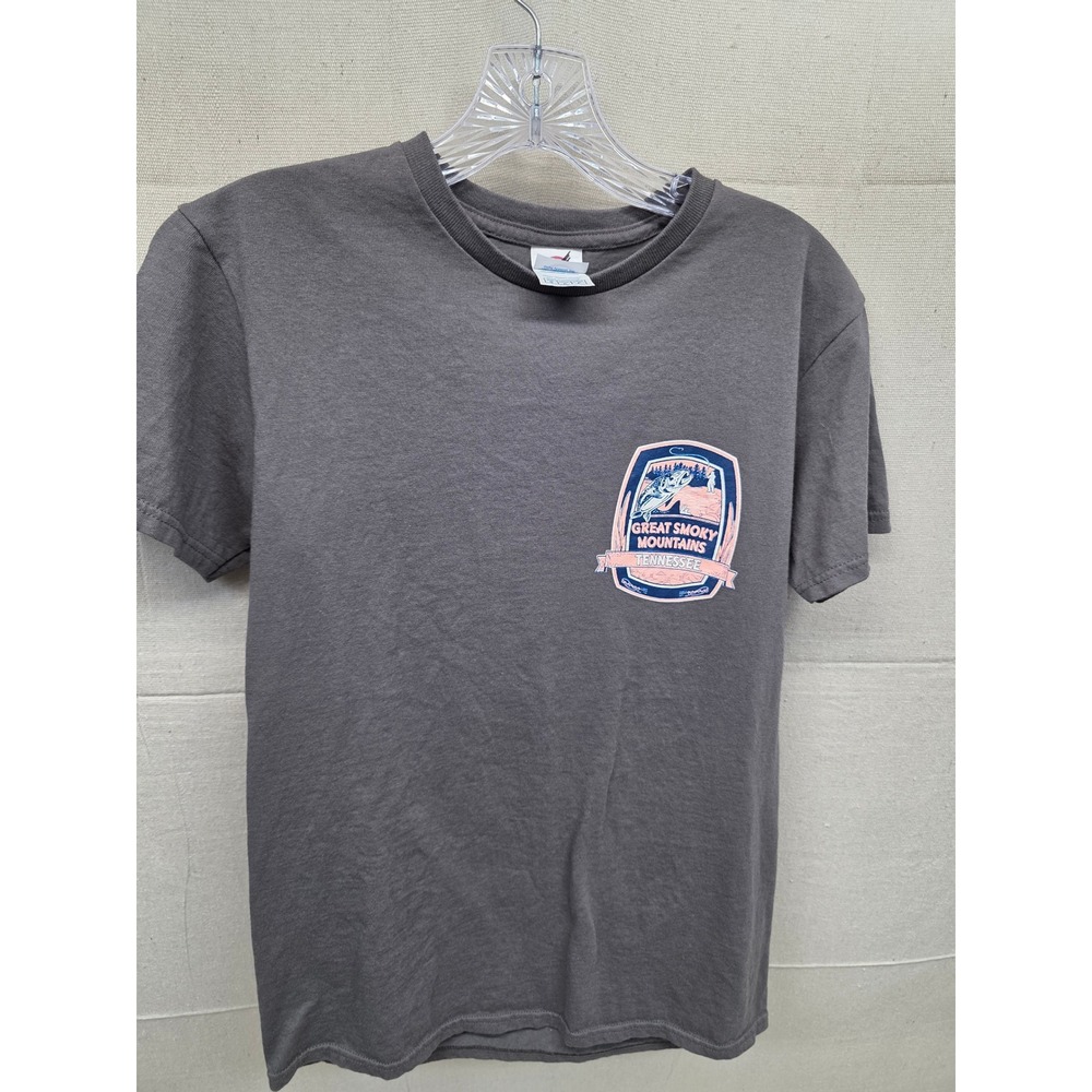 Delta Pro Weight‎ Great Smoky Mountains Tennessee Fishing Graphic T-Shirt Gray S